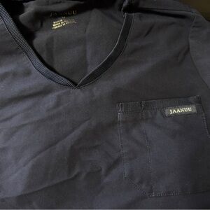 Jaanuu navy medium one pocket scrub top